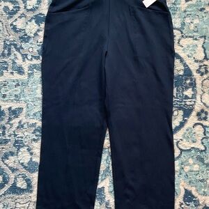 Old Navy Stevie extra hi-rise straight navy blue pants. Size Large Petite. NWT.